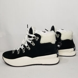 SOREL Women's ONA III Conquest WP Booties 7.5 Black, Sea Salt 1977201 NWT